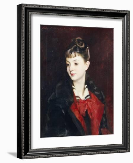 Portrait of Madamoiselle Suzanne Poirson, 1884-John Singer Sargent-Framed Giclee Print