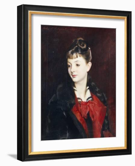 Portrait of Madamoiselle Suzanne Poirson, 1884-John Singer Sargent-Framed Giclee Print