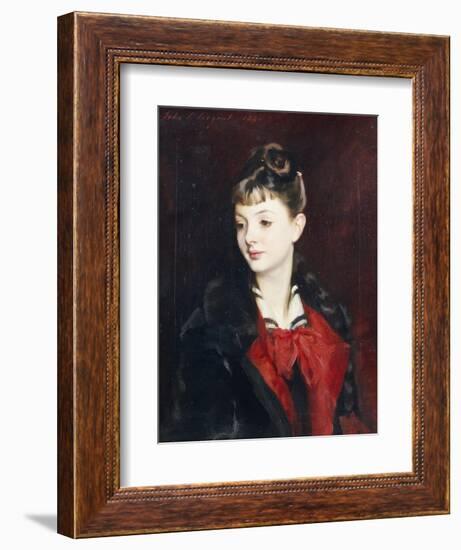 Portrait of Madamoiselle Suzanne Poirson, 1884-John Singer Sargent-Framed Premium Giclee Print