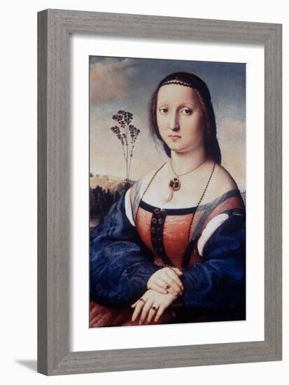 Portrait of Maddalena Doni, 1506-Raphael-Framed Giclee Print