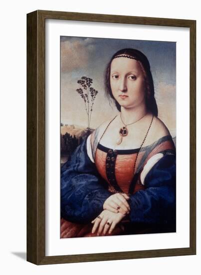 Portrait of Maddalena Doni, 1506-Raphael-Framed Giclee Print