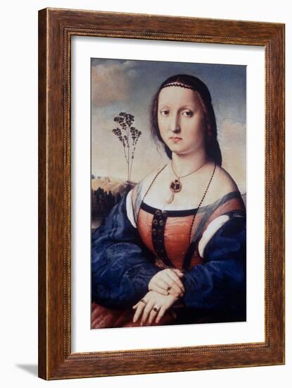 Portrait of Maddalena Doni, 1506-Raphael-Framed Giclee Print