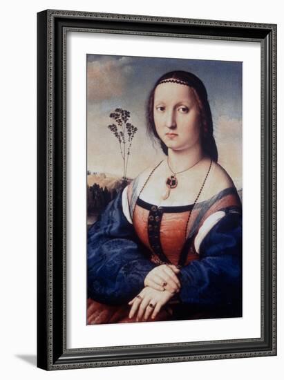 Portrait of Maddalena Doni, 1506-Raphael-Framed Giclee Print