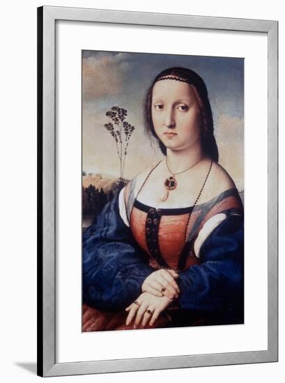 Portrait of Maddalena Doni, 1506-Raphael-Framed Giclee Print