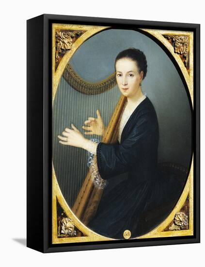 Portrait of Maddalena Goujon at the Harp-Rudolph von Alt-Framed Premier Image Canvas