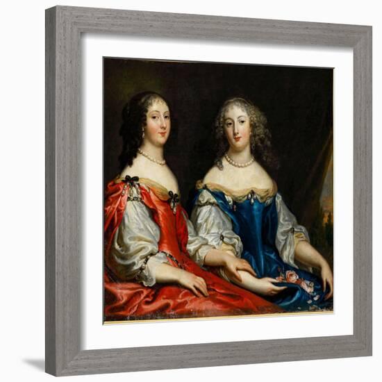 Portrait of Madeleine D'angennes and Catherine D'angennes.-Justus van Egmont-Framed Giclee Print