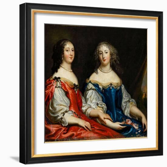 Portrait of Madeleine D'angennes and Catherine D'angennes.-Justus van Egmont-Framed Giclee Print