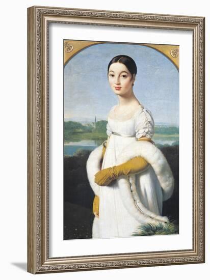 Portrait of Mademoiselle Caroline Riviere (1793-1803) 1805-Jean-Auguste-Dominique Ingres-Framed Giclee Print