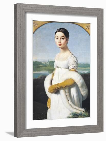 Portrait of Mademoiselle Caroline Riviere (1793-1803) 1805-Jean-Auguste-Dominique Ingres-Framed Giclee Print