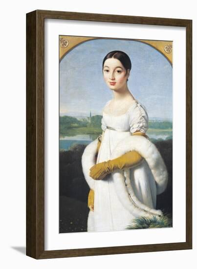 Portrait of Mademoiselle Caroline Riviere (1793-1803) 1805-Jean-Auguste-Dominique Ingres-Framed Giclee Print