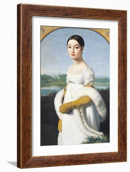 Portrait of Mademoiselle Caroline Riviere (1793-1803) 1805-Jean-Auguste-Dominique Ingres-Framed Giclee Print