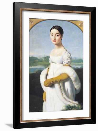 Portrait of Mademoiselle Caroline Riviere (1793-1803) 1805-Jean-Auguste-Dominique Ingres-Framed Giclee Print