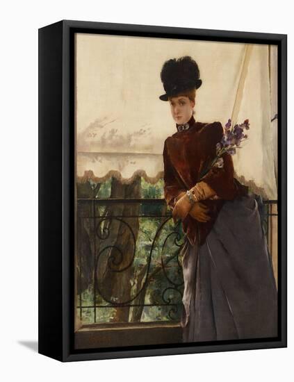 Portrait of Mademoiselle Dubois, 1884-Alfred Emile Stevens-Framed Premier Image Canvas