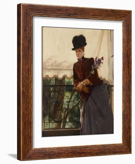 Portrait of Mademoiselle Dubois, 1884-Alfred Emile Stevens-Framed Giclee Print