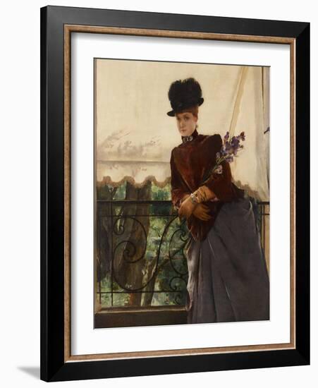 Portrait of Mademoiselle Dubois, 1884-Alfred Emile Stevens-Framed Giclee Print