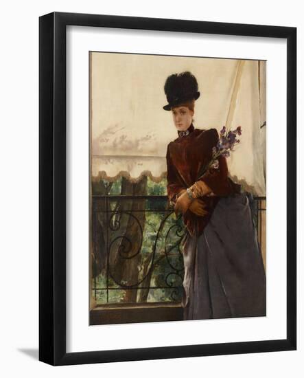 Portrait of Mademoiselle Dubois, 1884-Alfred Emile Stevens-Framed Giclee Print