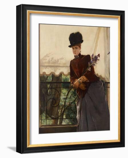 Portrait of Mademoiselle Dubois, 1884-Alfred Emile Stevens-Framed Giclee Print