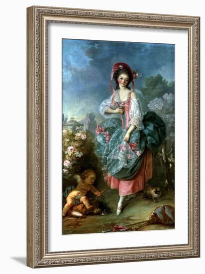 Portrait of Mademoiselle Guimard as Terpsichore, circa 1799-Jacques-Louis David-Framed Giclee Print