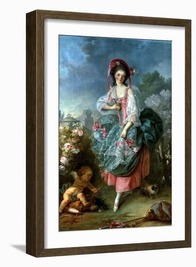 Portrait of Mademoiselle Guimard as Terpsichore, circa 1799-Jacques-Louis David-Framed Giclee Print