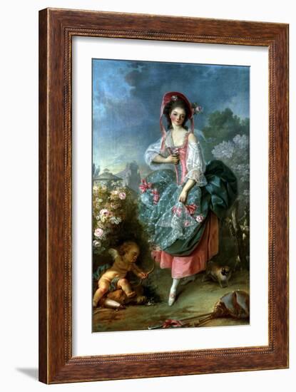 Portrait of Mademoiselle Guimard as Terpsichore, circa 1799-Jacques-Louis David-Framed Giclee Print