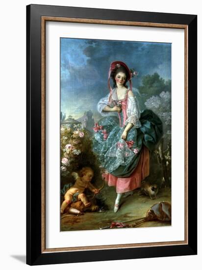 Portrait of Mademoiselle Guimard as Terpsichore, circa 1799-Jacques-Louis David-Framed Giclee Print