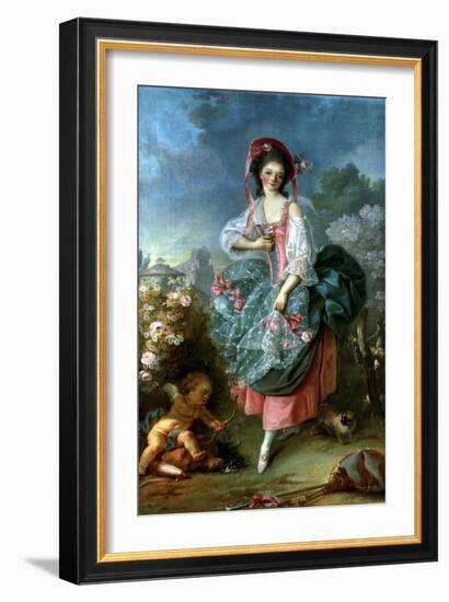 Portrait of Mademoiselle Guimard as Terpsichore, circa 1799-Jacques-Louis David-Framed Giclee Print