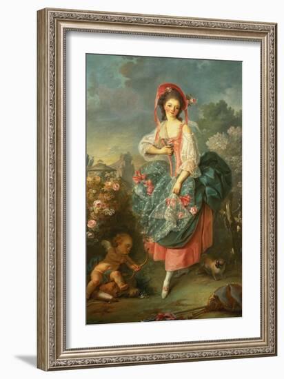 Portrait of Mademoiselle Guimard as Terpsichore-Jacques-Louis David-Framed Giclee Print