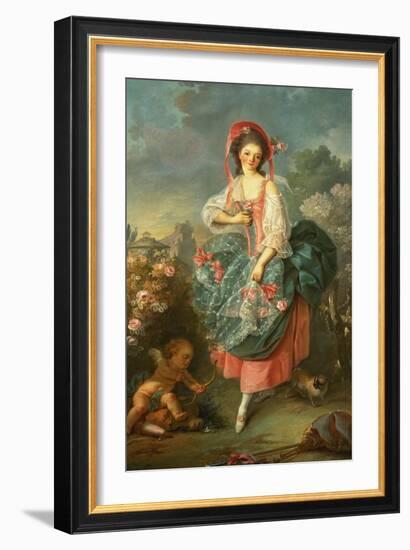 Portrait of Mademoiselle Guimard as Terpsichore-Jacques-Louis David-Framed Giclee Print