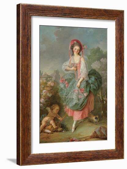 Portrait of Mademoiselle Guimard as Terpsichore-Jacques-Louis David-Framed Giclee Print