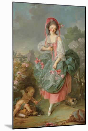 Portrait of Mademoiselle Guimard as Terpsichore-Jacques-Louis David-Mounted Giclee Print