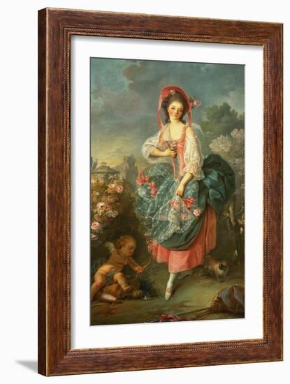 Portrait of Mademoiselle Guimard as Terpsichore-Jacques-Louis David-Framed Giclee Print