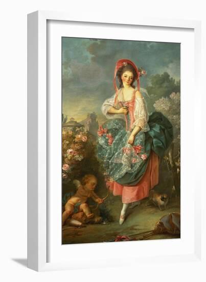 Portrait of Mademoiselle Guimard as Terpsichore-Jacques-Louis David-Framed Giclee Print