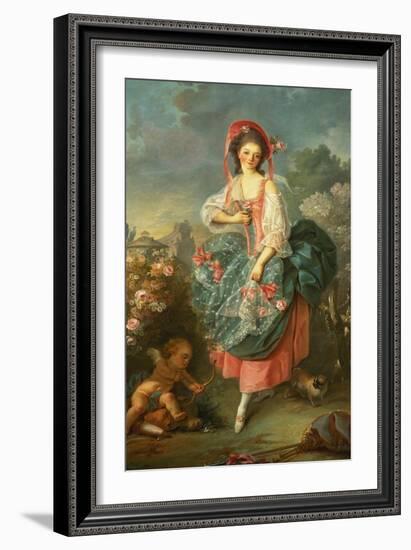 Portrait of Mademoiselle Guimard as Terpsichore-Jacques-Louis David-Framed Giclee Print