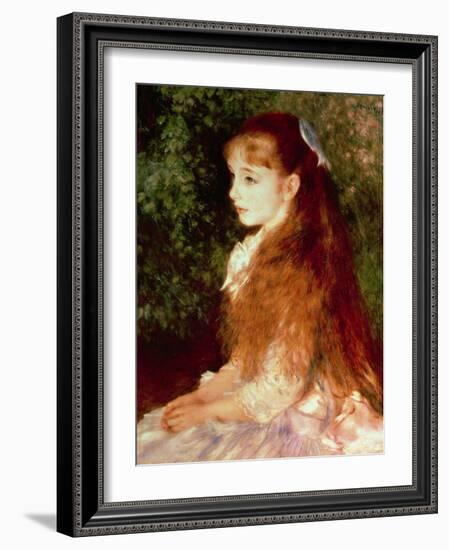 Portrait of Mademoiselle Irene Cahen D'Anvers, 1880-Pierre-Auguste Renoir-Framed Giclee Print