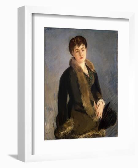 Portrait of Mademoiselle Isabelle Lemonnier, C1880-Edouard Manet-Framed Giclee Print