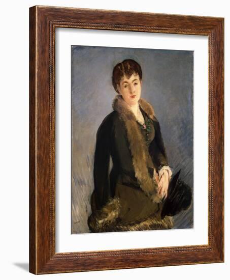 Portrait of Mademoiselle Isabelle Lemonnier, C1880-Edouard Manet-Framed Giclee Print