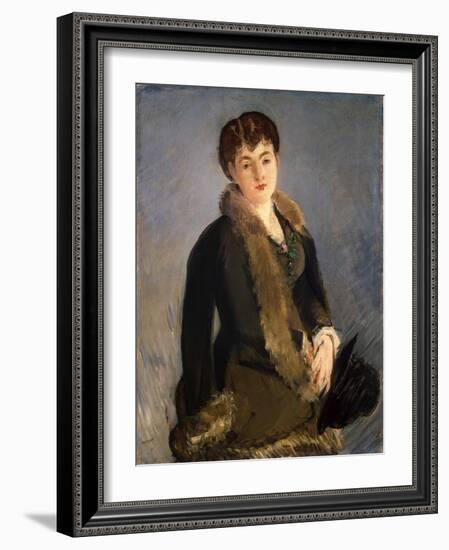 Portrait of Mademoiselle Isabelle Lemonnier, C1880-Edouard Manet-Framed Giclee Print