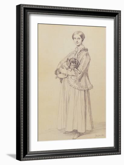 Portrait of Mademoiselle Marie Reiset-Jean-Auguste-Dominique Ingres-Framed Giclee Print