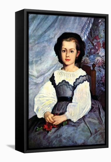 Portrait of Mademoiselle Romaine Lancaux-Pierre-Auguste Renoir-Framed Stretched Canvas