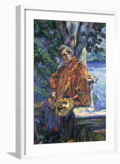 Portrait of Maestro Ferruccio Busoni by Umberto Boccioni-null-Framed Giclee Print