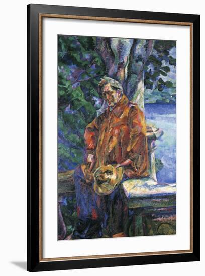 Portrait of Maestro Ferruccio Busoni by Umberto Boccioni-null-Framed Giclee Print