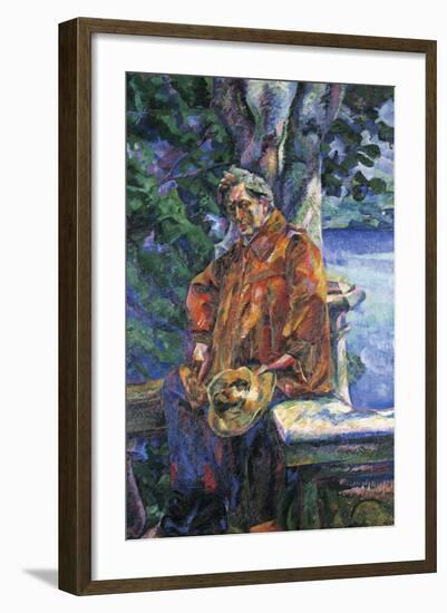 Portrait of Maestro Ferruccio Busoni by Umberto Boccioni-null-Framed Giclee Print