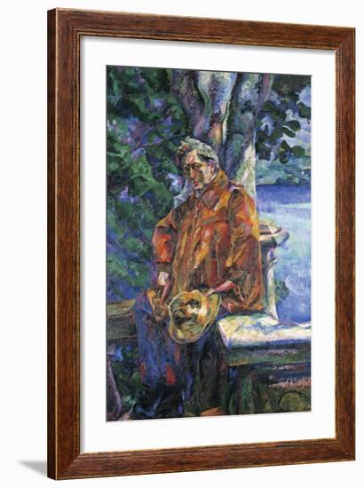 Portrait of Maestro Ferruccio Busoni by Umberto Boccioni-null-Framed Giclee Print