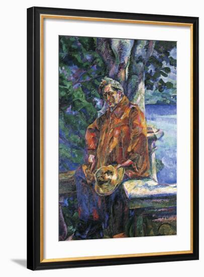 Portrait of Maestro Ferruccio Busoni by Umberto Boccioni-null-Framed Giclee Print