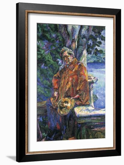 Portrait of Maestro Ferruccio Busoni by Umberto Boccioni-null-Framed Giclee Print