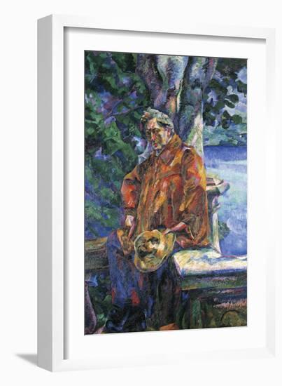 Portrait of Maestro Ferruccio Busoni by Umberto Boccioni-null-Framed Giclee Print