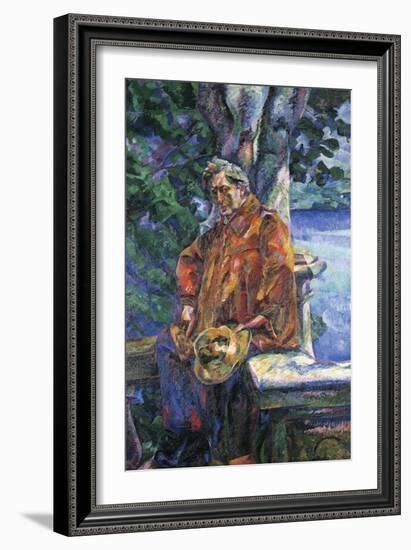 Portrait of Maestro Ferruccio Busoni by Umberto Boccioni-null-Framed Giclee Print