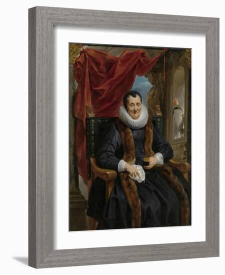 Portrait of Magdalena de Cuyper, c.1635-1636-Jacob Jordaens-Framed Giclee Print