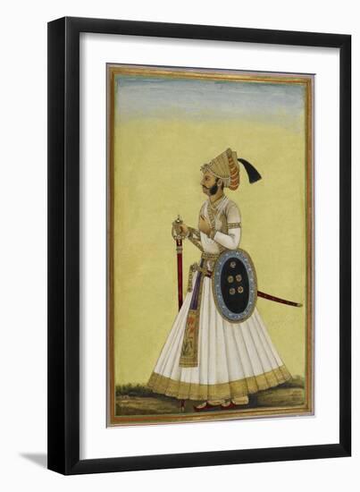 Portrait Of Maharaja Ratan Singh Of Bikaner (R.1831-1852)-null-Framed Giclee Print