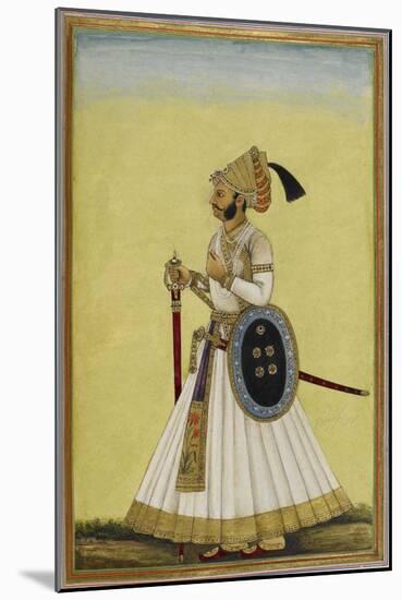 Portrait Of Maharaja Ratan Singh Of Bikaner (R.1831-1852)-null-Mounted Giclee Print